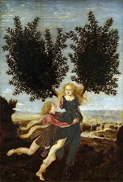 Image 45Apollo and Daphne, by Antonio del Pollaiolo (from Wikipedia:Featured pictures/Culture, entertainment, and lifestyle/Religion and mythology)