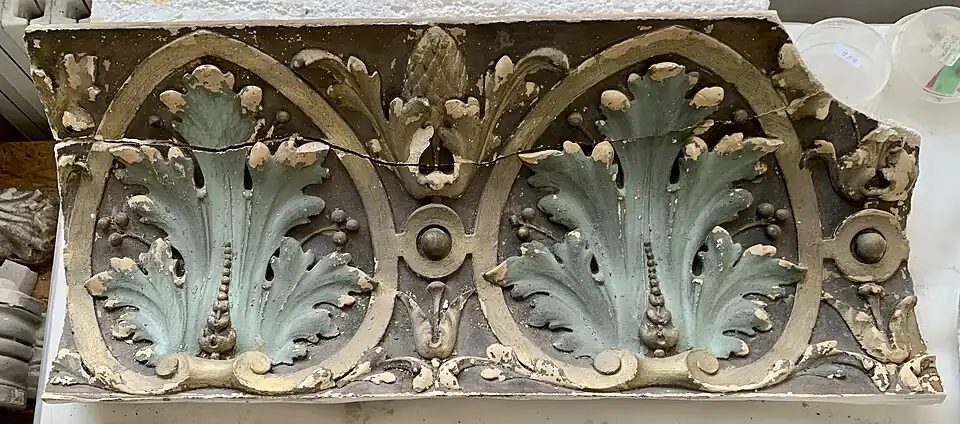 Beaux Arts&nbsp;– Ceiling stucco fragment from Strada Plantelor no. 4, Bucharest, Romania, unknown architect, 1891