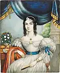 Begum Sahiba Zeenat Mahal in European dress