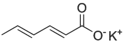 The structure of potassium sorbate