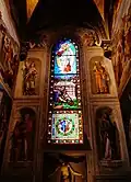 Ulisse De Matteis, Stained-glass window of the Resurrection of Christ, Prato Cathedral, Vinaccesi chapel, 1874.