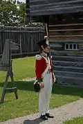 Private of the 24th Regiment of Foot (reenactment).