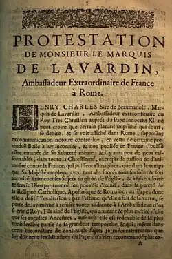 Printed title page with illumination, the spelling and typography are those of Old French.