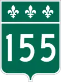 Route 155 marker
