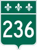 Route 236 marker