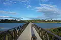 Bridge to the Praia da Qta. do Lago.