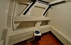 Panting beams used to strengthen the bow of a ship.