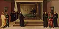 Saint Nicholas of Tolentino Reviving Two Partridges (29.2 x 54.0&nbsp;cm., Detroit Institute of Arts)