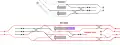 Track diagram for Hibiya Line and Tobu Line