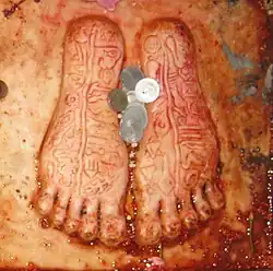 Footage marks of God Shree Ram known as Shree Rama Charanaravind.