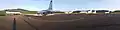 Costa Esmeralda International Airport's ramp, with some private airplanes on it