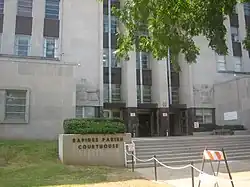 Lower view of Rapides Parish Courthouse in Alexandria