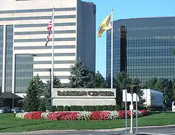 Welcome sign at entrance to Raritan Center
