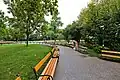 Benches in the park