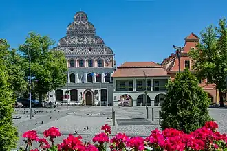 Renaissance City Hall and Market Square in Stargard