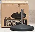 Desk microphone stand with box