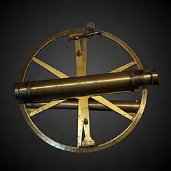 Saussure's repeating circle, on display at the Musée d'histoire des sciences de la Ville de Genève