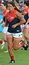 Richelle Cranston playing for Melbourne in 2017