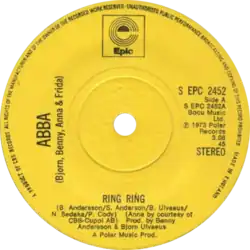 1974 UK remix single label of the English version