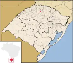 Location in Rio Grande do Sul
