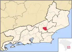 Location of Bom Jardim in the state of Rio de Janeiro