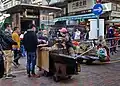 Roasted sweet potato hawker in Hong Kong