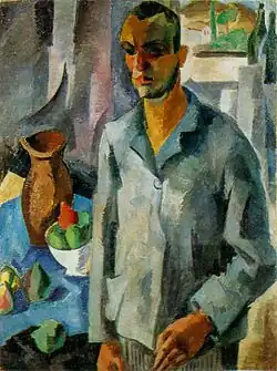 Robert Falk - Self Portrait Against a Window (1916)