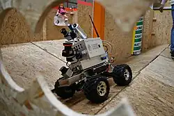 Hector UGV identifies a victim using a probabilistic world model, based on information from heterogeneous sensors.