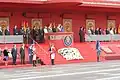 Stand of dignitaries in the military parade, 2008.