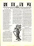Cartoon by Lou Rogers, "Tearing Off the Bonds." The Modern Woman, Judge, 19 October 1912.