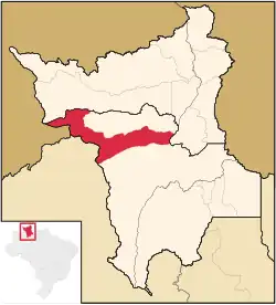 Location in Roraima state