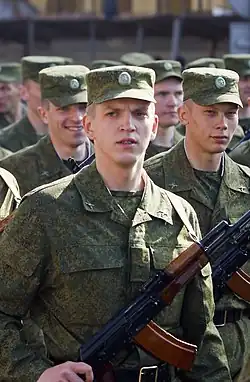 Russian soldiers wearing the first pattern EMR