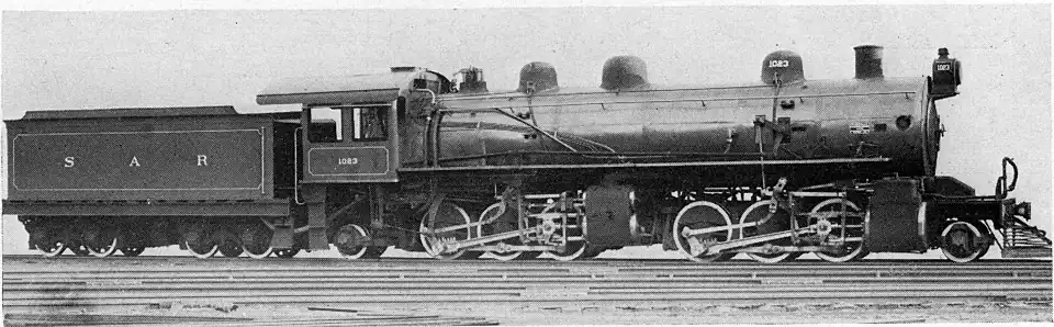 Builder's photo of SAR no. 1627, ex CSAR no. 1023 as compound engine, c. 1912