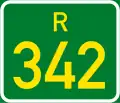 Regional route R342 shield