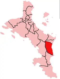 Location within Mahé island, Seychelles