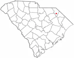 Location of Dunbar, South Carolina