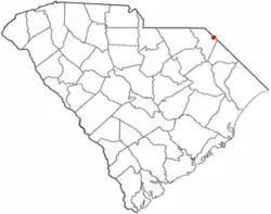 Location of McColl in South Carolina