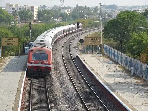 Train at Alwal station