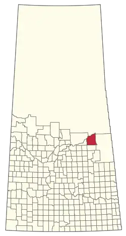 Location of the RM of Moose Range No. 486 in Saskatchewan