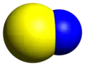 Spacefill model of sulfur mononitride