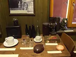 Reconstruction of the camp commandant Bernhardt Voss' private office