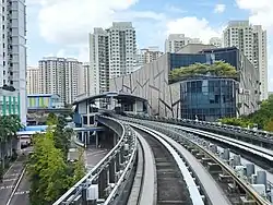 Exterior view of Fernvale station next to Seletar Mall