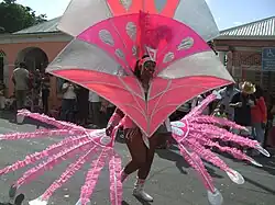 A costumed carnival dancer