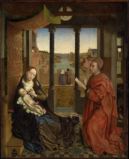 Rogier van der Weyden, Saint Luke Drawing the Virgin, c.&nbsp;1435–1440. Museum of Fine Arts, Boston