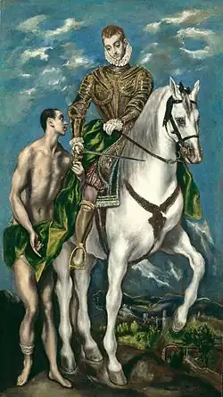 El Greco, Saint Martin and the Beggar, c. 1597–1600
