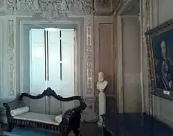 Part of the preserved throne room