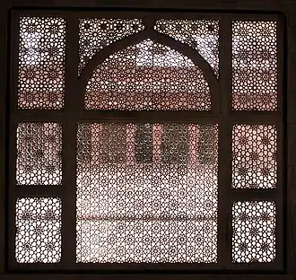 Jaali marble lattice at tomb of Salim Chishti, Fatehpur Sikri, India