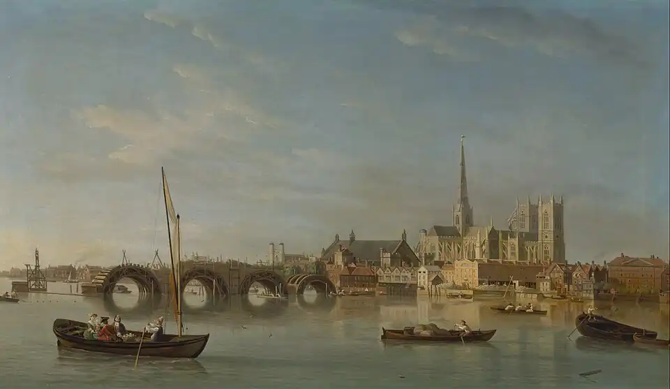 The Building of Westminster Bridge, 1742