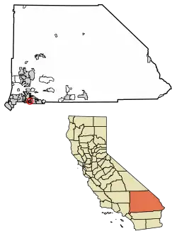 Location of Loma Linda in San Bernardino County, California