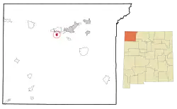 Location of Ojo Amarillo, New Mexico